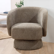 Rotunda upholstered swivel chair grey