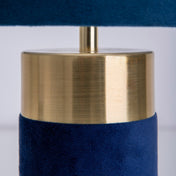 Handcrafted Gold & Blue Table Lamp – A Touch of Timeless Elegance