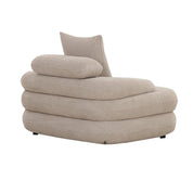 Tijdloze handgemaakte loungestoel in premium beige natuurlijk design