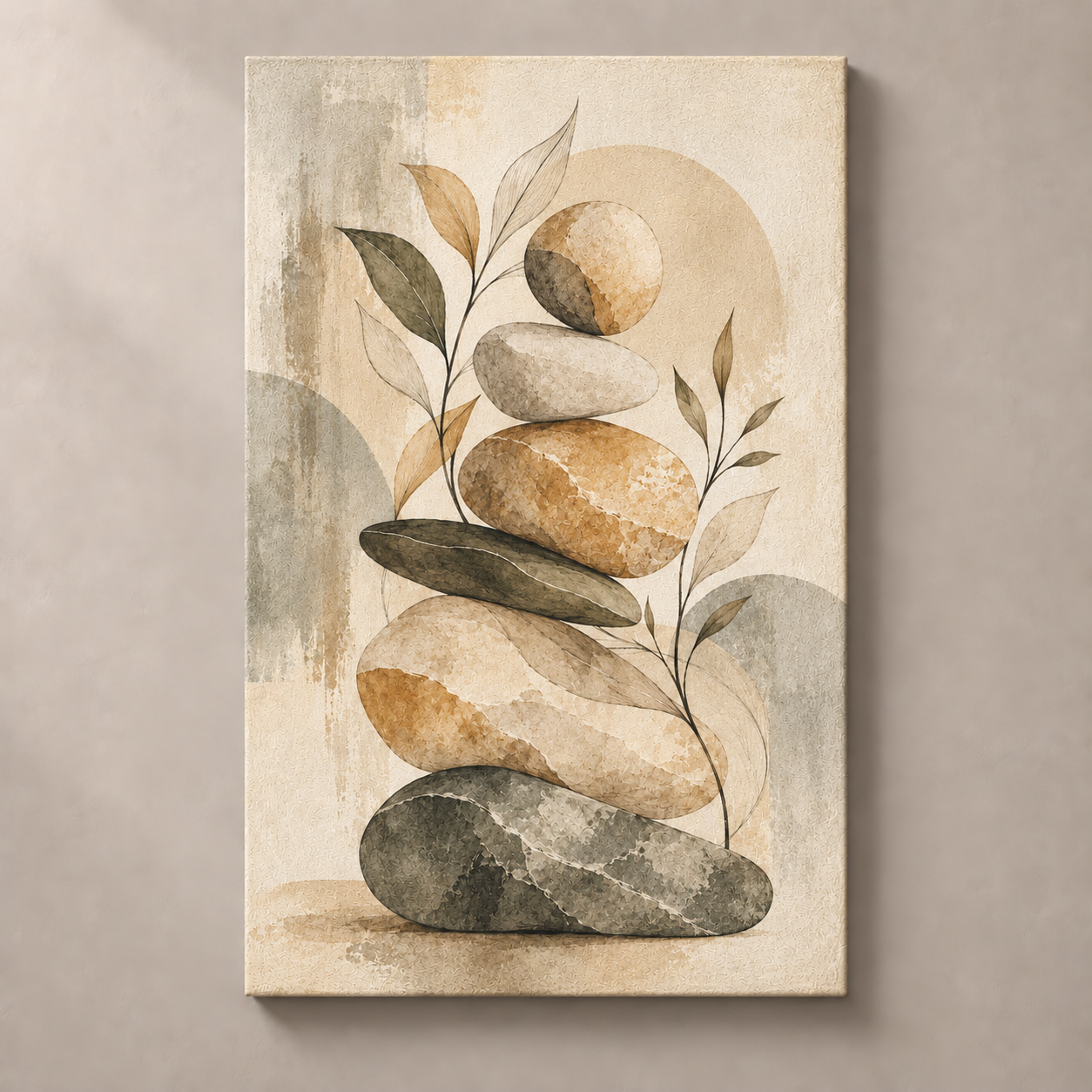 Balanced Stones - vertical canvas product view