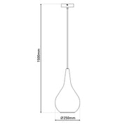 Handgemaakte luxe hanglamp Gota in zwart rookglas