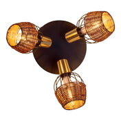 Luxury Handmade Artisan Ceiling Rondel in Black and Gold