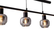 Handgemaakte luxe hanglamp in hoogwaardig rookglasontwerp