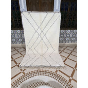 Luxury Handmade Beni Ouarain Rug Crafted from Natural Wool