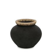 Timeless Handmade Artisan Vase in Premium Black Natural Design