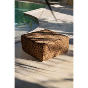 Hyacinth natural pouf