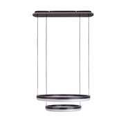 Handgemaakte luxe LED-hanglamp in zwart en zandkleurig design