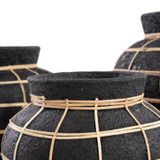 Handcrafted Black Belly Vase – Timeless Artisan Design