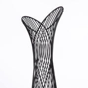 Flow of elegance black metal sculpture