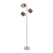 Handgemaakte luxe metalen staande lamp met ambachtelijke stoffen kappen