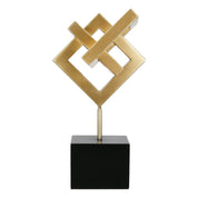 Cube of harmony gold metal sculpture