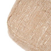 Comfy beige cotton pouf
