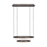 Handgemaakte luxe LED-hanglamp in zwart en zandkleurig design