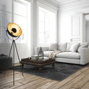 Elegante zwart-gouden driepotige staande lamp voor elke ruimte