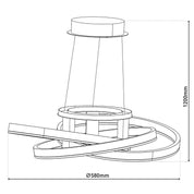 Luxe handgemaakte LED-hanglamp, ambachtelijk vervaardigd ontwerp