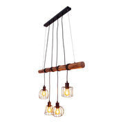 Handgemaakte hanglamp in hout - ambachtelijk ontwerp, premium kwaliteit