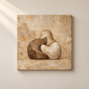 Clay Tides frameless square canvas