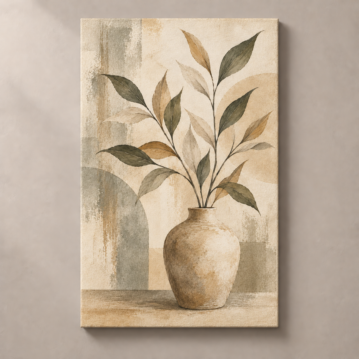 Clay Vase Study - vertical canvas product view