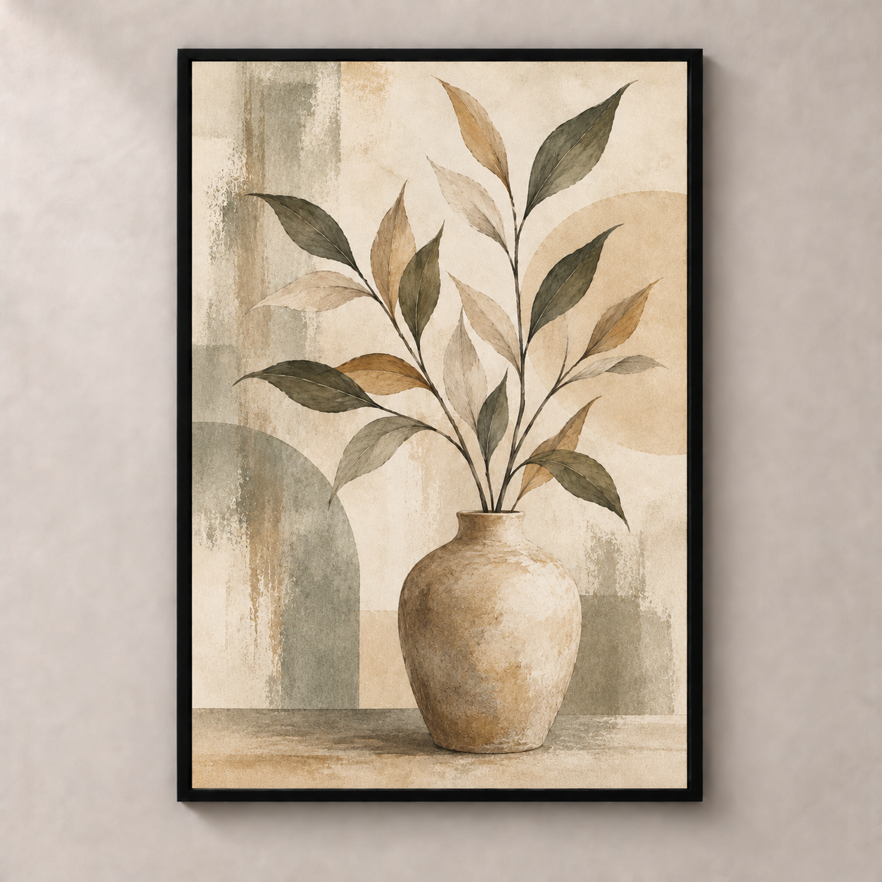 Clay Vase Study - vertical poster product view