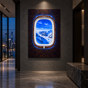 Cobalt Ascent — Penthouse hallway interior mockup
