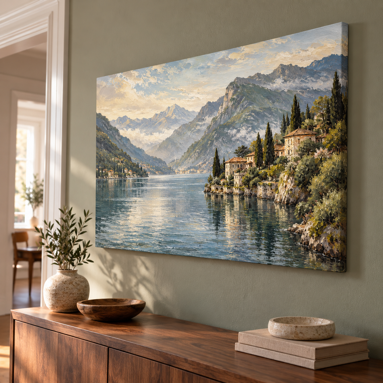 Como Morning Haze horizontal canvas lifestyle