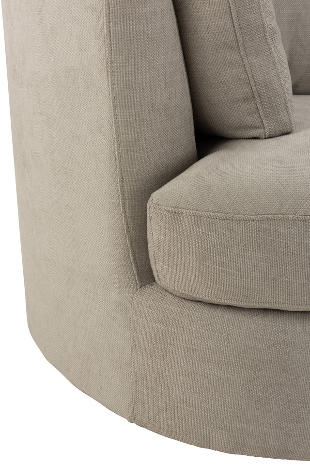 Swivello Luxe draaifauteuil – Grijs textiel & hout