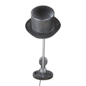 Hat silver metal table lamp