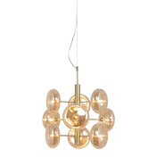 Timeless Luxury Handmade Pendant Light in Amber Glass Design