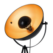 Elegante zwart-gouden driepotige staande lamp voor elke ruimte