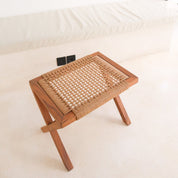 Eco cross brown wood stool