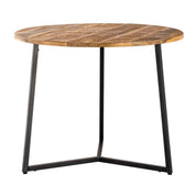 Ambachtelijk samengestelde luxe ronde bijzettafel in massief houten design