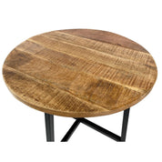 Handgemaakte luxe ronde salontafel met ambachtelijk metalen frame