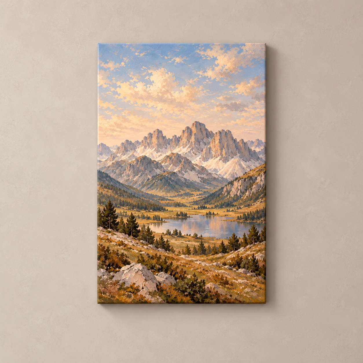 Dolomite Stillness vertical canvas standalone