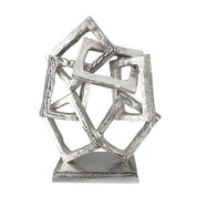 Nexus of strength silver aluminium sculpture