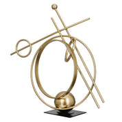 Orbit of creation gold metal sculpture