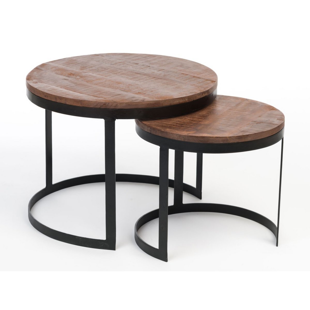 Handgemaakte ambachtelijke ronde salontafelset in premium design