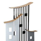 Metropolitan horizons black and gold metal sculpture