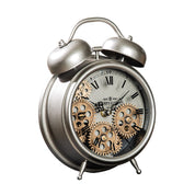 Aureum gear silver and gold table clock