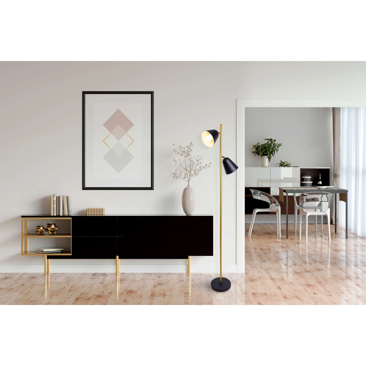 Handgemaakte Artisanale Staande Lamp "Triton" - Tijdloos Luxe Design