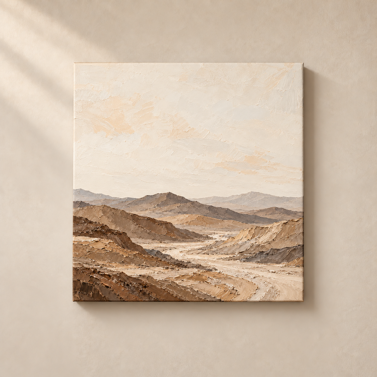Earth Ridge Passage frameless square canvas