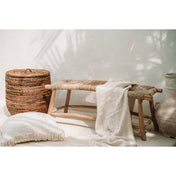 Timeless Handmade Seagrass Bench - Artisan Crafted Luxury Design