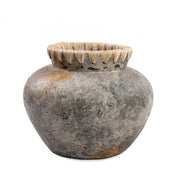 Curated Handmade Artisan Vase in Antique Grey - Timeless Design