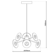 Fannur Navl handgemaakte luxe LED hanglamp, tijdloos design