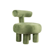 Abrazo velvet armchair green