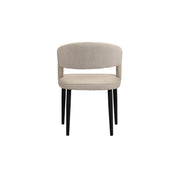 Elegant Hand-Finished Beige Tusk Chair Set of 2, Artisanal Craftsmanship