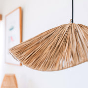 Luxe handgemaakte raffia hanglamp - Artisan plafondlamp