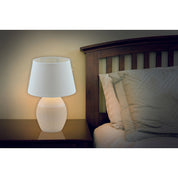 Timeless Handmade Ceramic Table Lamp in Premium White Finish