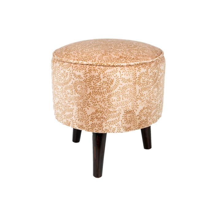 Marina blush velvet pouf