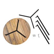 Ambachtelijk samengestelde luxe ronde bijzettafel in massief houten design
