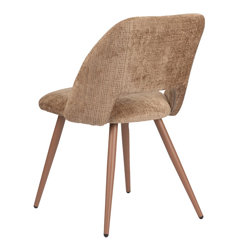 Elegant Hand-Finished Arc Chairs in Organic Caramel Tones